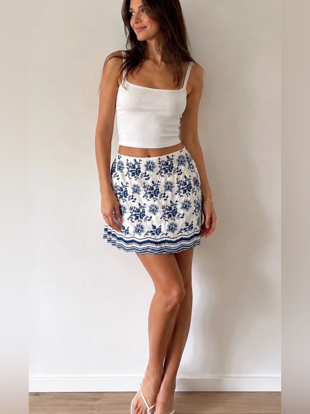 Loft Floral Embroidered Skirt